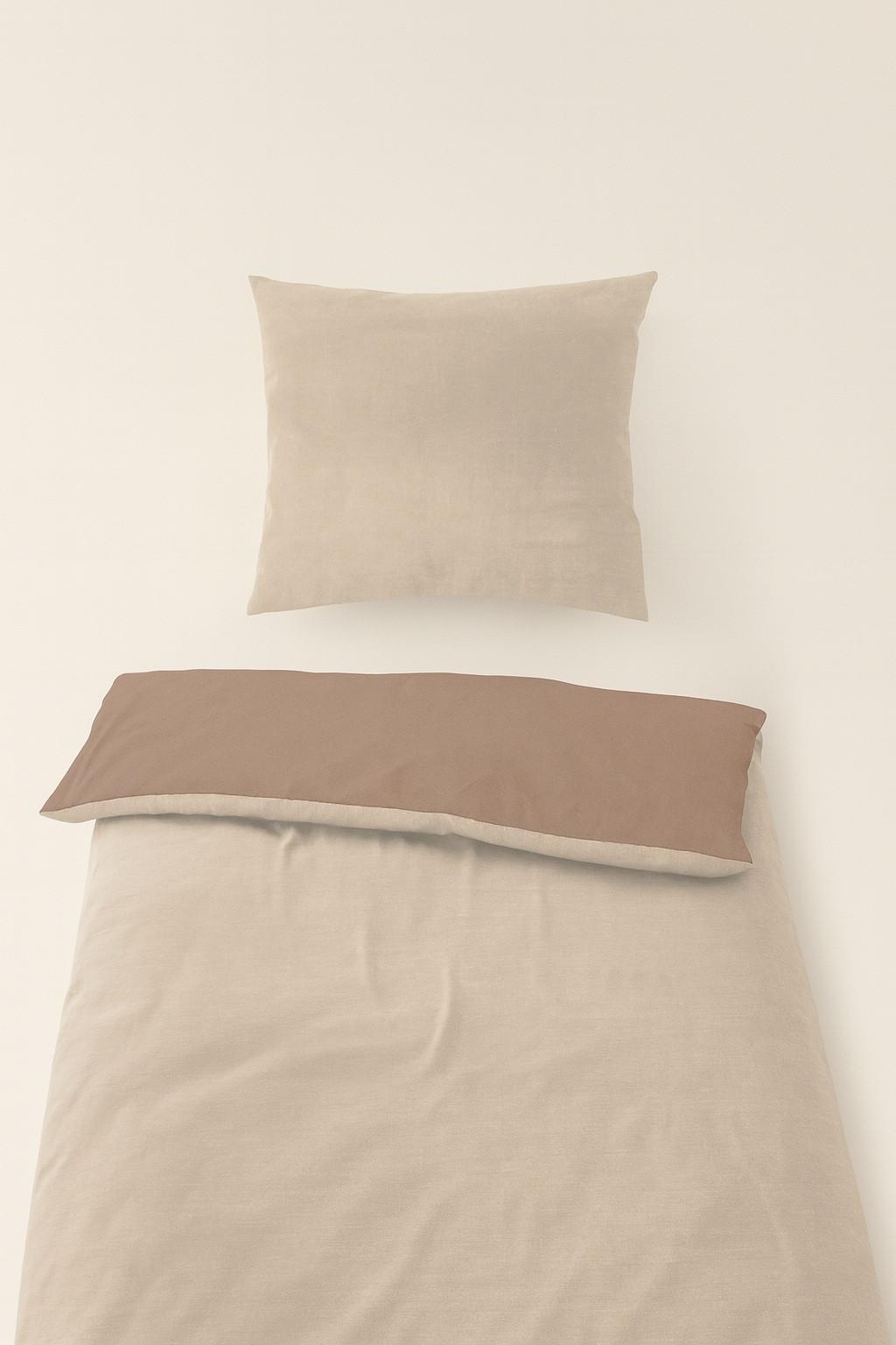 OBOUSTRANNÉ POVLEČENÍ CASHMERE WENDE - bílá/světle hnědá, textil (140/200cm) - Mömax