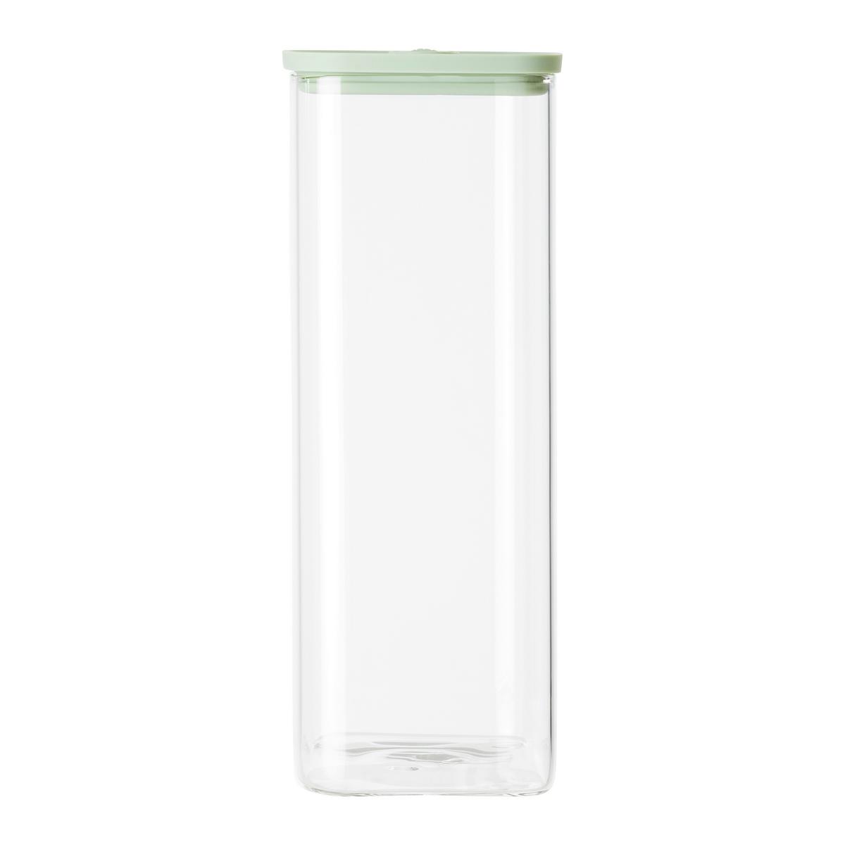 SKLENENÁ DÓZA NA POTRAVINY SELINA - CA. 2,1L - číra/zelená, Modern, plast/sklo (10,3/26,8/10,3cm) - Modern Living