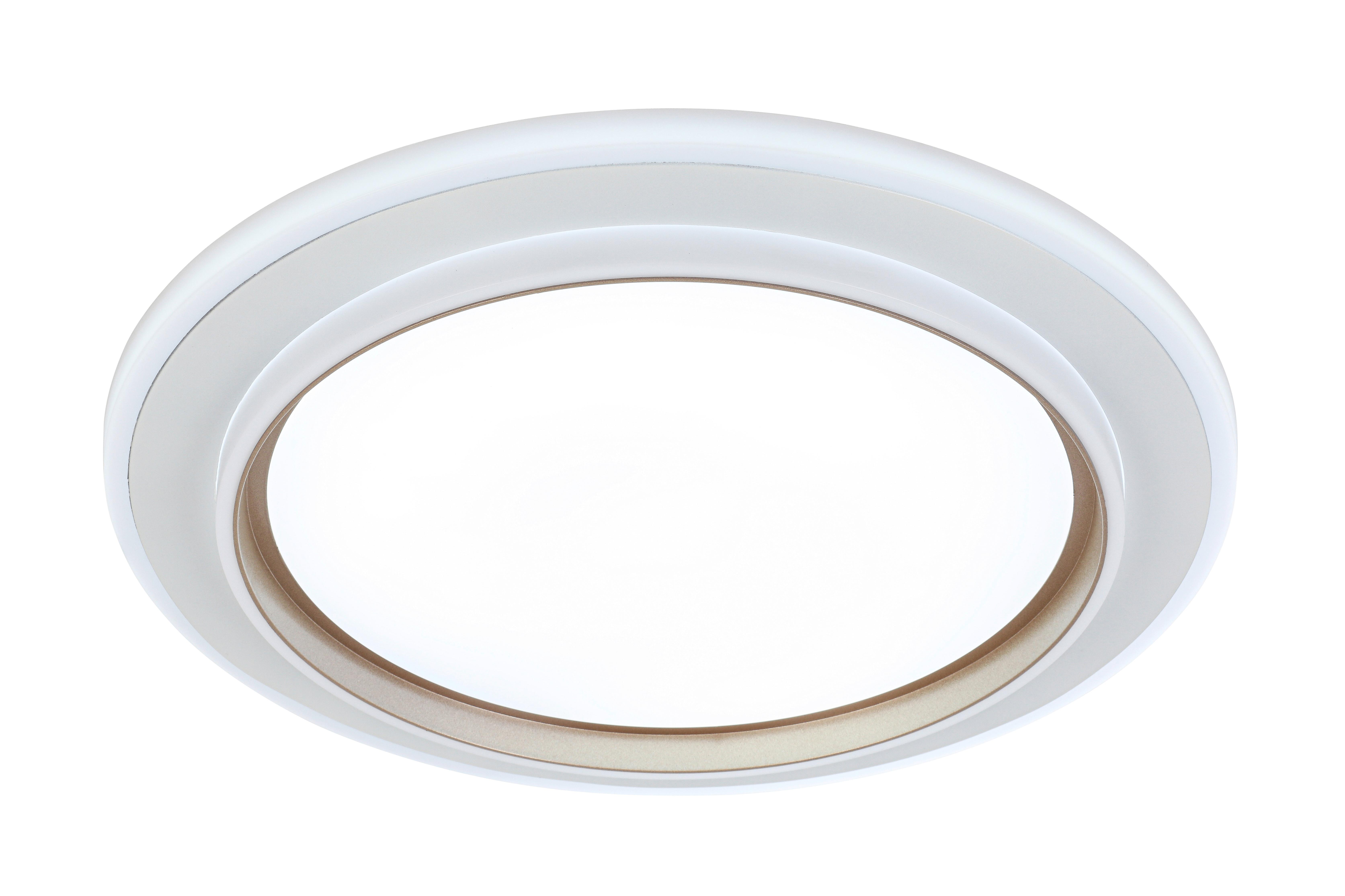 Led-deckenleuchte Clara - Champagner/Weiß, Basics, Kunststoff/Metall (46/5,5cm) - Luca Bessoni