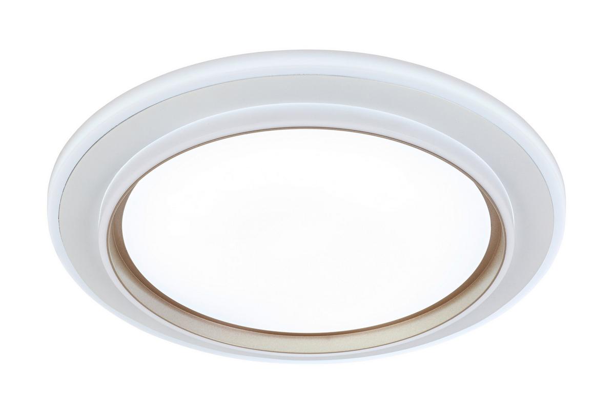 LED-Deckenleuchte Clara - Champagner/Weiß, Basics, Kunststoff/Metall (46/5,5cm) - Luca Bessoni