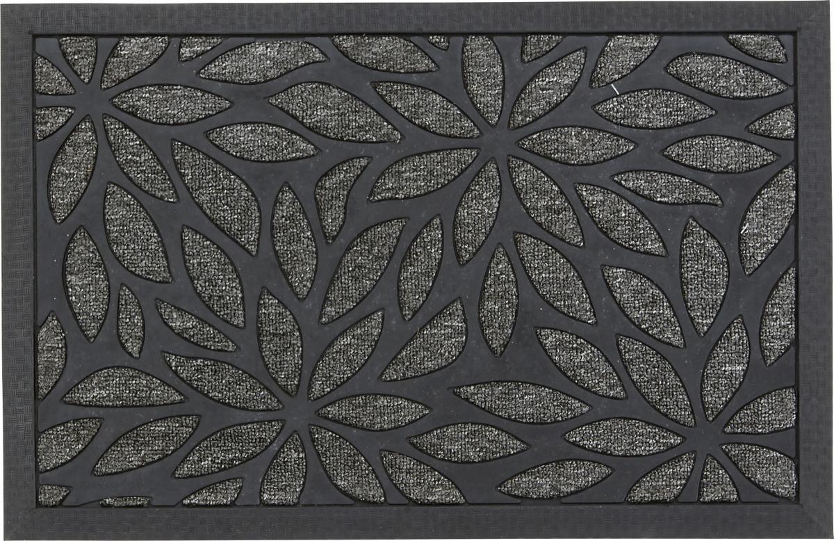 Fußmatte Albertina 40x60 cm Gummi Rutschfest - Silberfarben/Schwarz, MODERN, Kunststoff (40/60cm) - Ondega