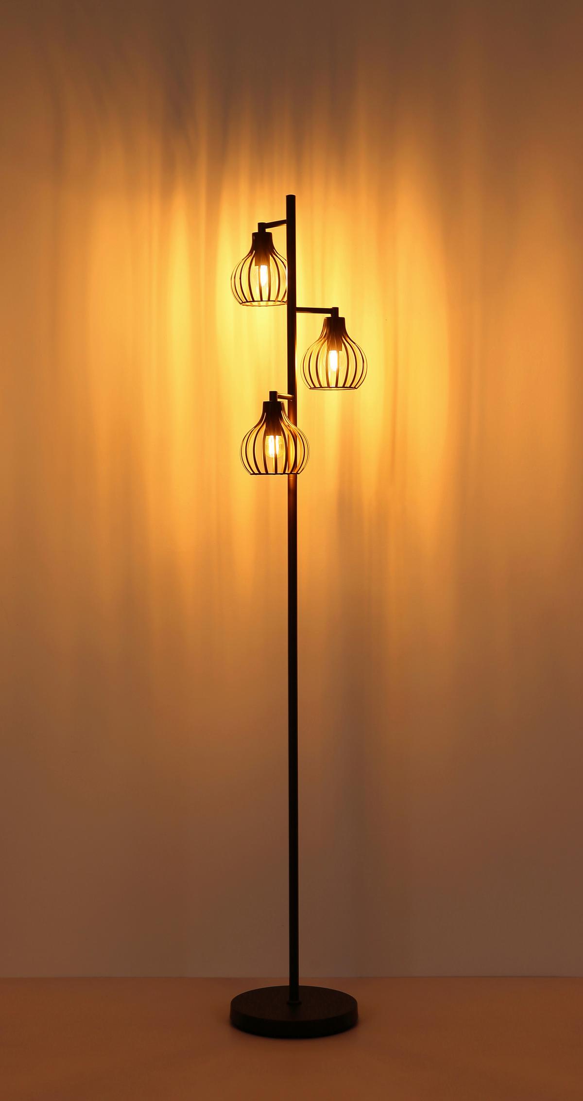 Stehleuchte Exkl. 3xe14, 40w - Rostfarben/Schwarz, Design, Kunststoff/Metall (31/161cm) - Globo