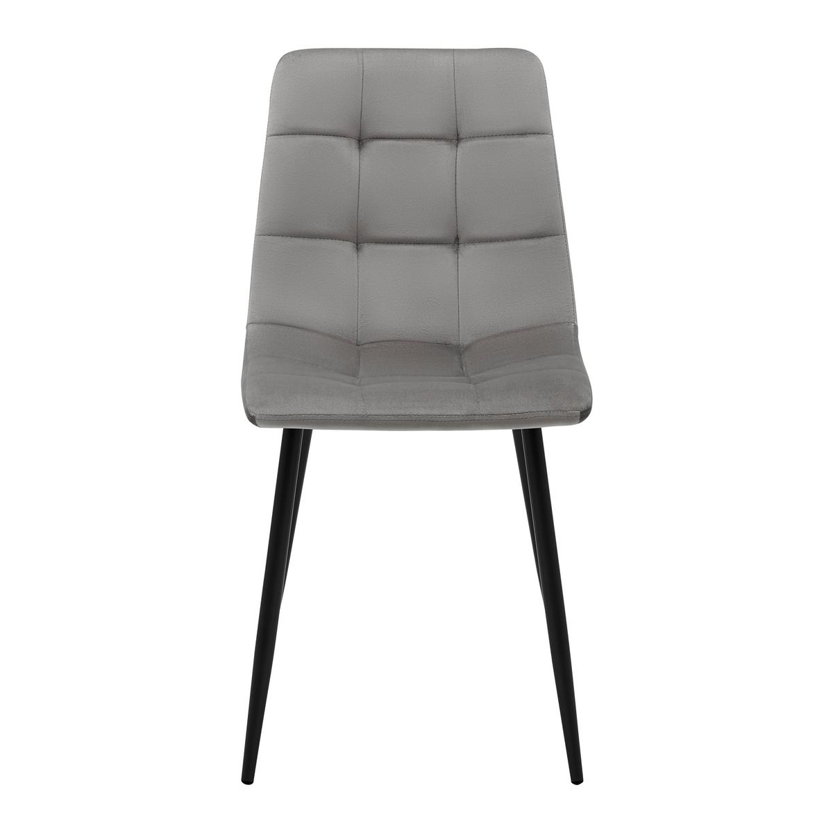 Jedálenská stolička RIA sivá - čierna/sivá, Modern, kov/drevo (43,5/87/54cm) - Bessagi Home
