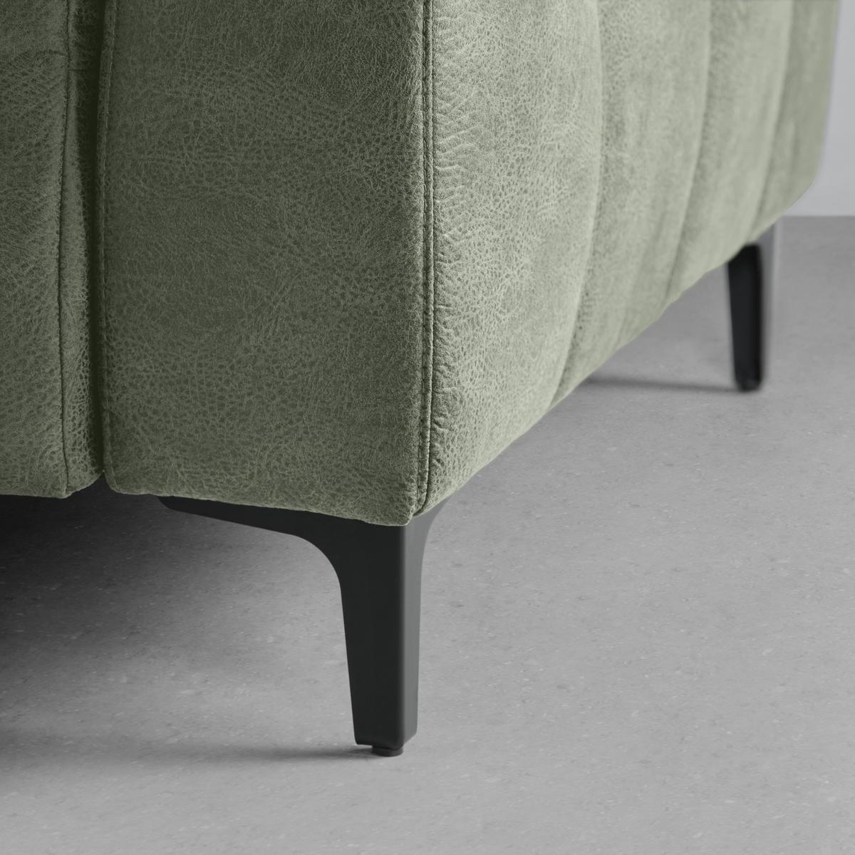 Rohová sedačka PANAMA, ľavá, olivovozelená - olivovozelená/čierna, Konventionell, kov/textil (216/304cm) - Premium Living