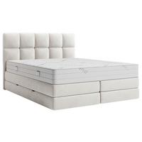 Boxspringbett Toni mit Bettkasten 180x200 cm - Schwarz/Weiß, KONVENTIONELL, Holz/Holzwerkstoff (180/200cm)