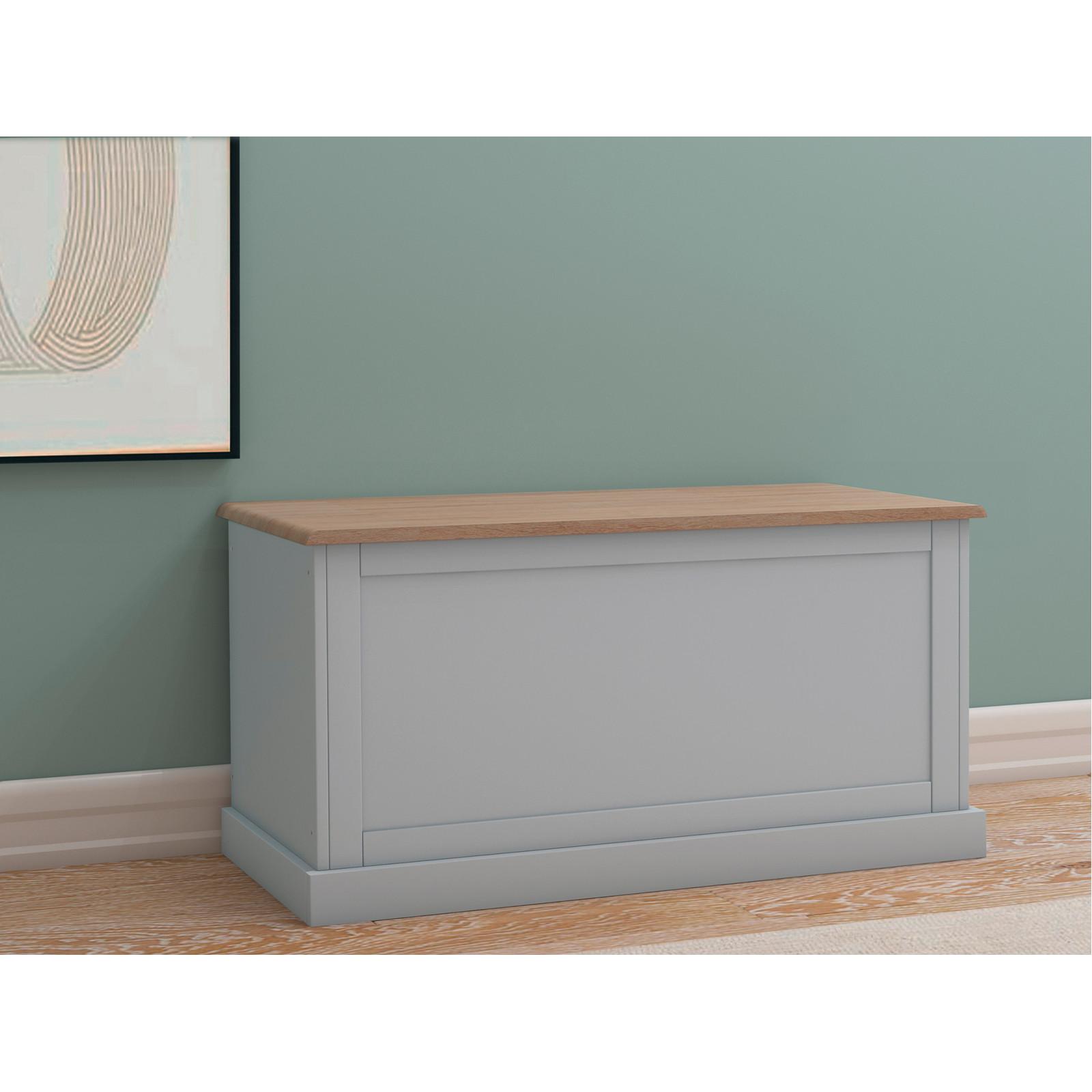 Truhe Grau Eiche Dekor B: 80 Cm - Eichefarben/Grau, Design, Holzwerkstoff (80/45/40cm) - MID.YOU