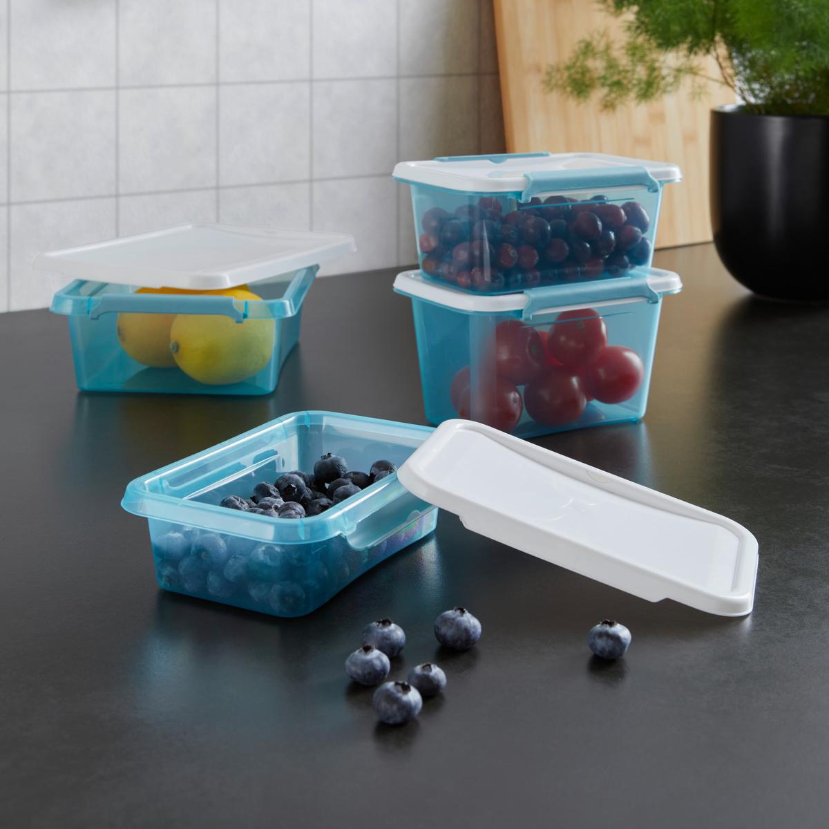 Aufbewahrungsdose Bianca - Blau/Transparent, Basics, Kunststoff (61/40/140cm) - Luca Bessoni