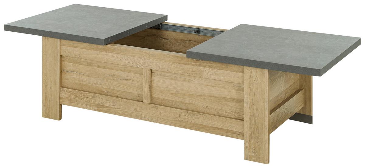 Couchtisch Couchtisch 329 - Eichefarben/Grau, MODERN, Holzwerkstoff (137/70/49cm) - MID.YOU