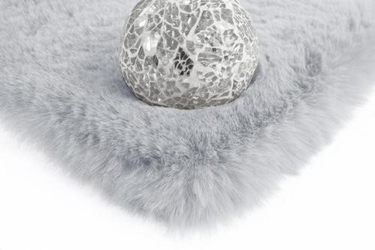 Hochflorteppich Blau/Grau Rabbit 80x150 cm - Blau/Grau, Trend, Textil (80/150cm) - Kayoom