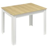 Esstisch Pesoli Weiß/Honigeiche L: 109cm - Honigeiche/Weiß, MODERN, Holzwerkstoff (109/75/80cm) - MID.YOU