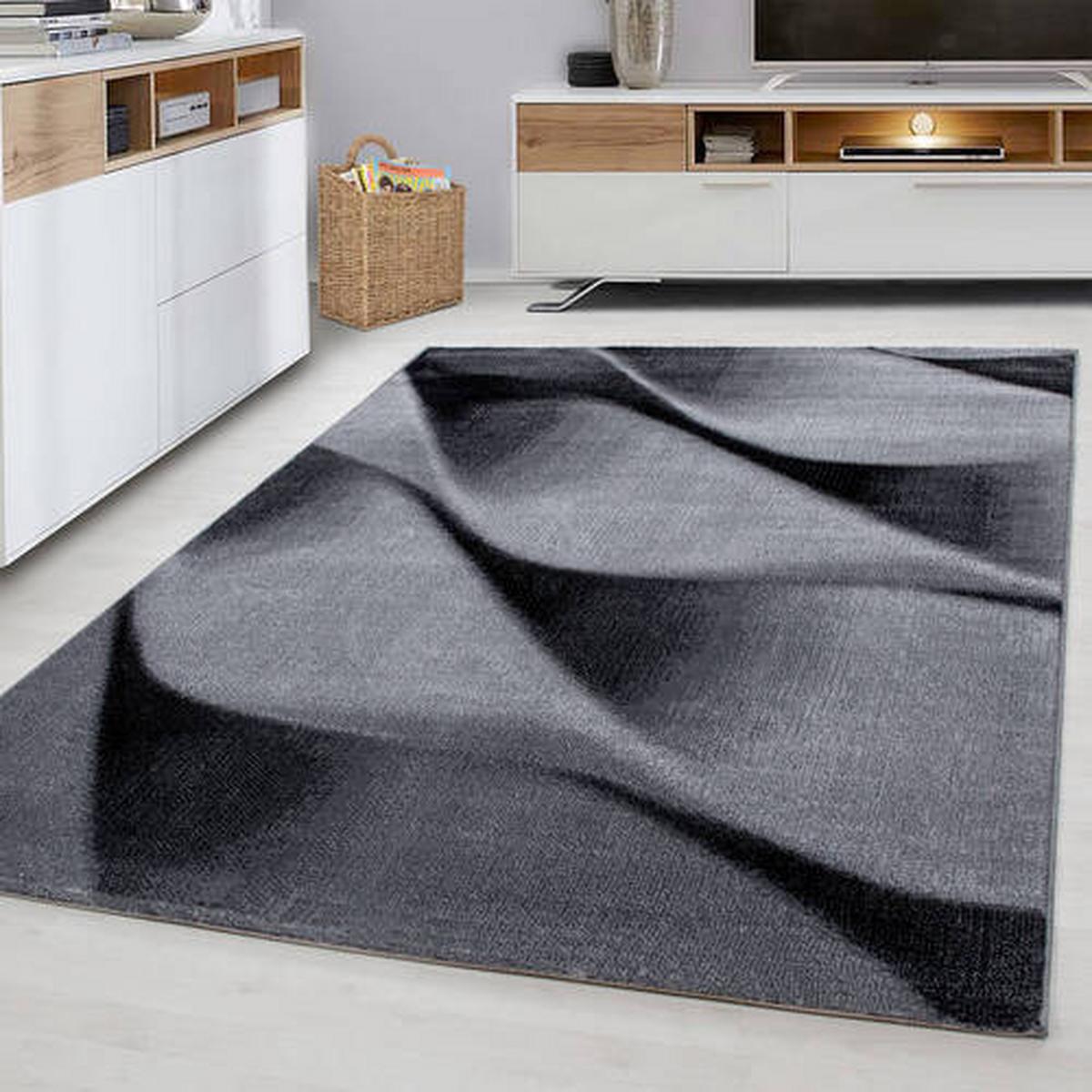 Flachwebteppich Parma - Schwarz, Design, Textil (140/200cm) - Novel