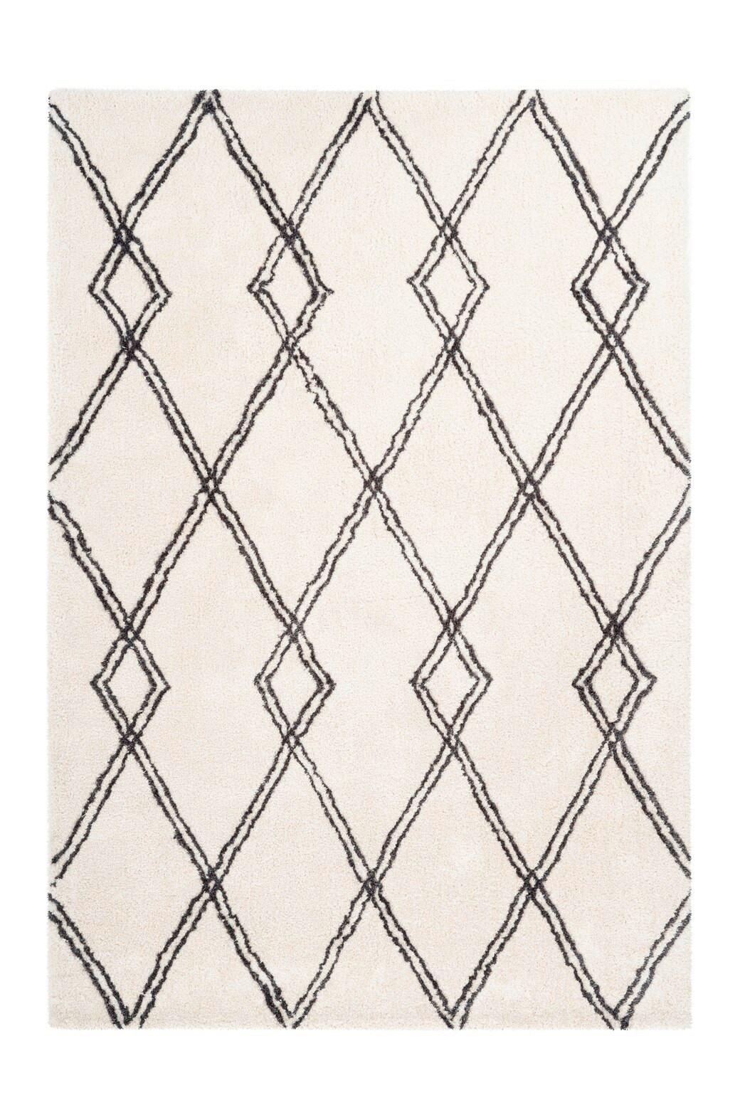 HOCHFLORTEPPICH Creme/Weiß - Creme, KONVENTIONELL, Textil (120/170cm) - Kayoom