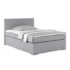 Posteľ Boxspring NERO PL: 140/200 cm, sivá/čierna - sivohnedá/svetlosivá, Konventionell, kov/textil (140/200cm)