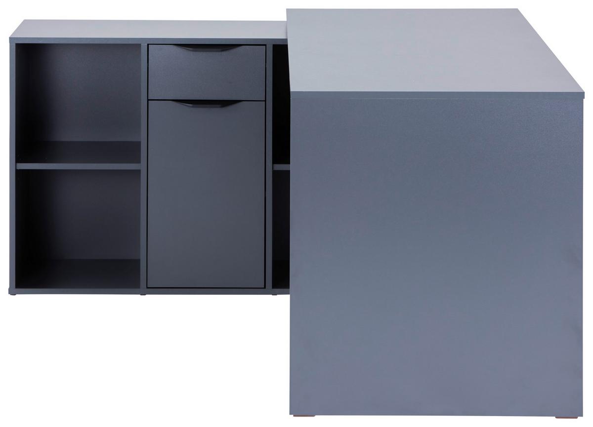 Sarok Íróasztal Mx 195 - antracit/fehér, Modern, faalapú anyag (136,8/74,2/135cm)