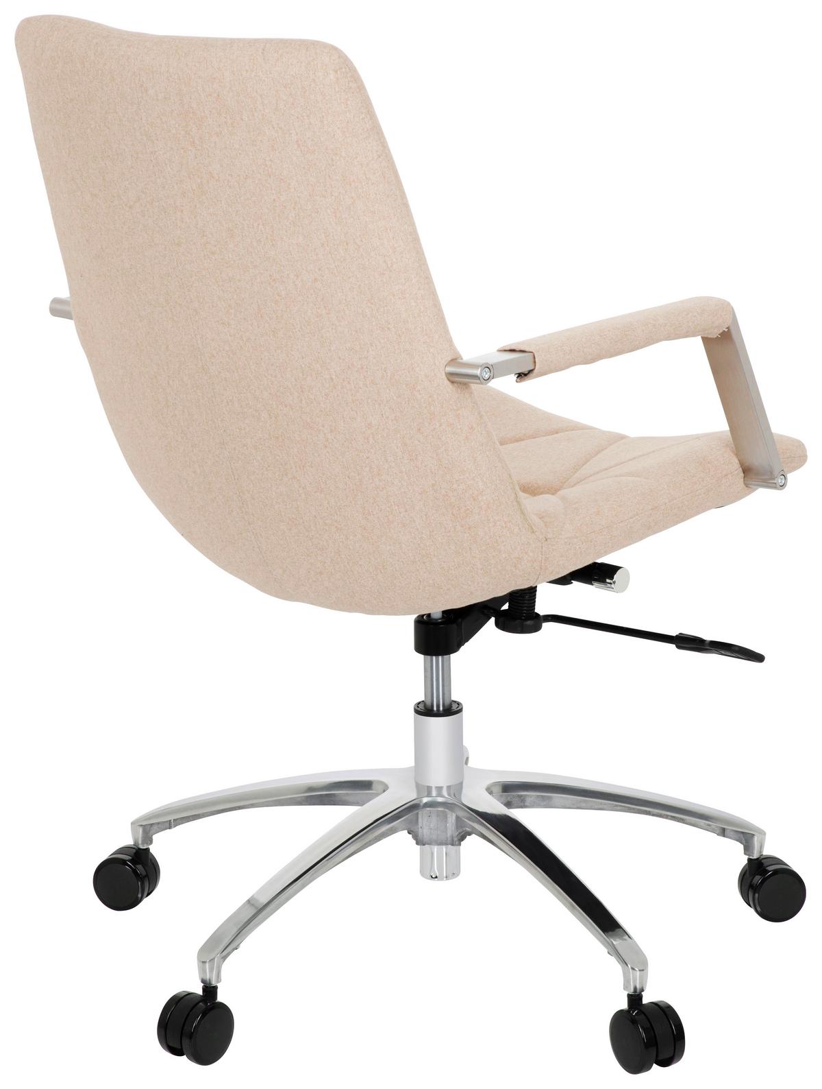 Drehstuhl Saranto II Beige - Beige/Alufarben, MODERN, Kunststoff/Textil (57/100/75cm) - MID.YOU