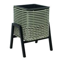 Virágkaspó Marlisa - fekete/zöld, Konventionell, műanyag/fém (24/20/30cm) - Luca Bessoni