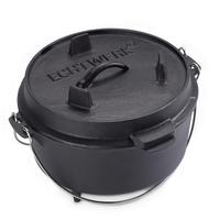 Dutch Oven Gusseisen ⌀ 25,4 cm mit Deckelheber - Schwarz, Trend, Metall (25,4/19cm) - Echtwerk