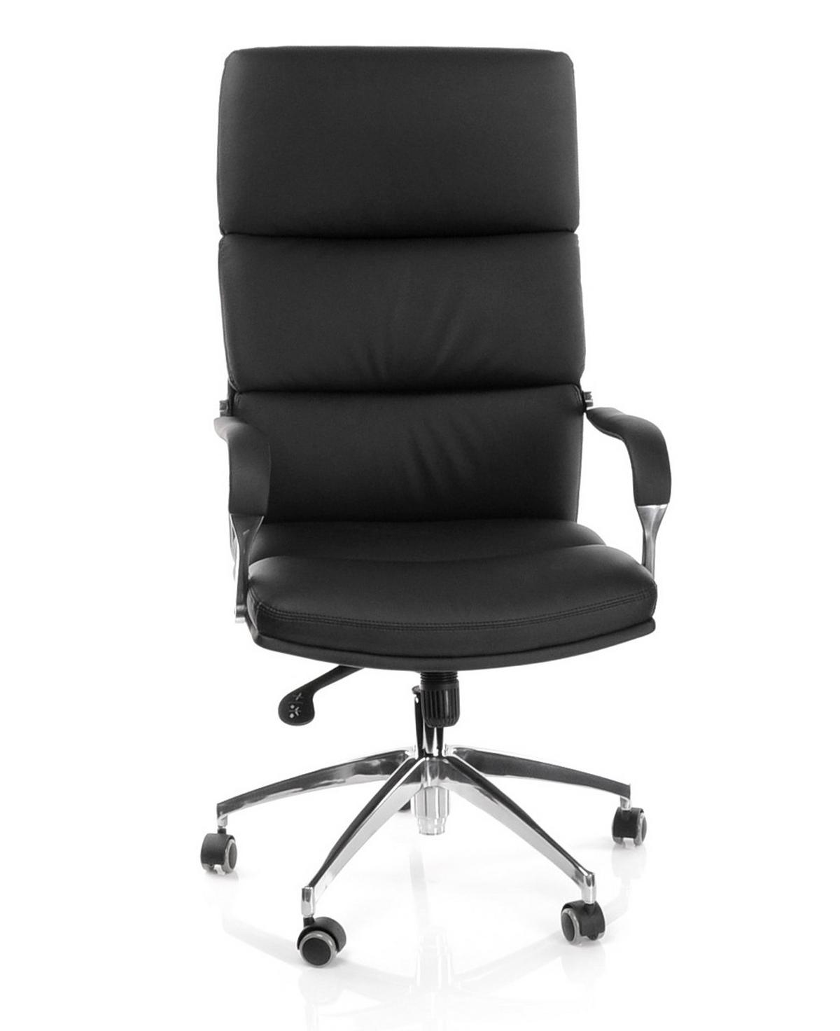 Chefsessel Brunello 20 Schwarz - Silberfarben/Schwarz, MODERN, Kunststoff/Textil (61/134/49cm) - MID.YOU