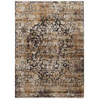 Webteppich Grau/Goldfarben Le Mans 80x150 cm - Goldfarben/Grau, Design, Textil (80/150cm) - Dieter Knoll