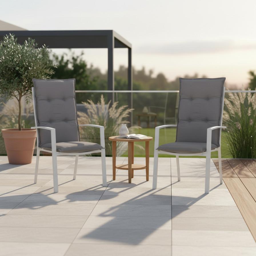 Auflage für Sessel Trabazon 118x46x8 cm Grau - Grau, Basics, Textil (118/46/8cm) - Gardenson