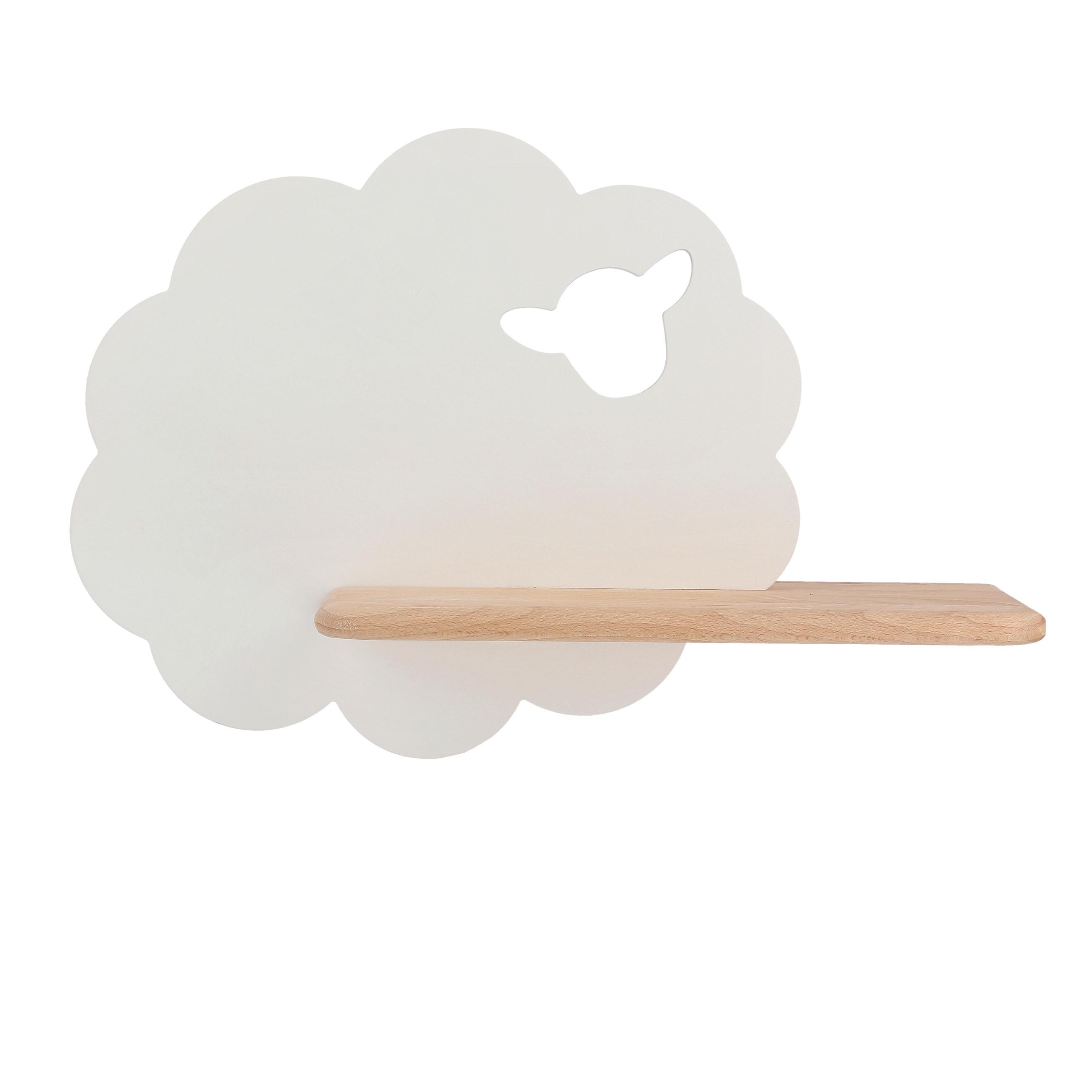 KINDERWANDLEUCHTE 21-84835 SHEEP - Weiß, Basics, Holz/Holzwerkstoff (36/12/24cm)