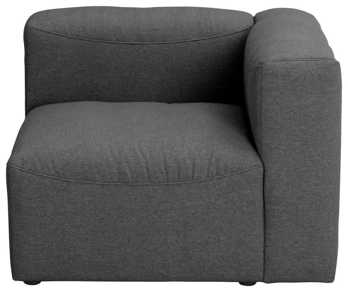 Eckelement Lena Anthrazit Flachgewebe - Anthrazit, Design, Textil (100/73/100cm) - Max Winzer