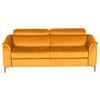 Schlafsofa Pafos Gelb B: 203 cm - Chromfarben/Gelb, Design, Textil (203/77-98/103cm) - MID.YOU