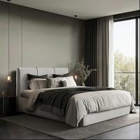 Polsterbett Beli Hellgrau Lf: 180x200 Cm - Hellgrau/Schwarz, MODERN, Holz/Holzwerkstoff (180/200cm) - MID.YOU