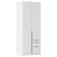 Drehtürenschrank Alabama Weiß B: 91 Cm - Dunkelgrau/Weiß, MODERN, Holzwerkstoff (91/229/54cm) - Rauch Möbel