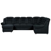 Wohnlandschaft Boston Schwarz Chenille - Schwarz, KONVENTIONELL, Textil (165/333/216cm) - Livetastic