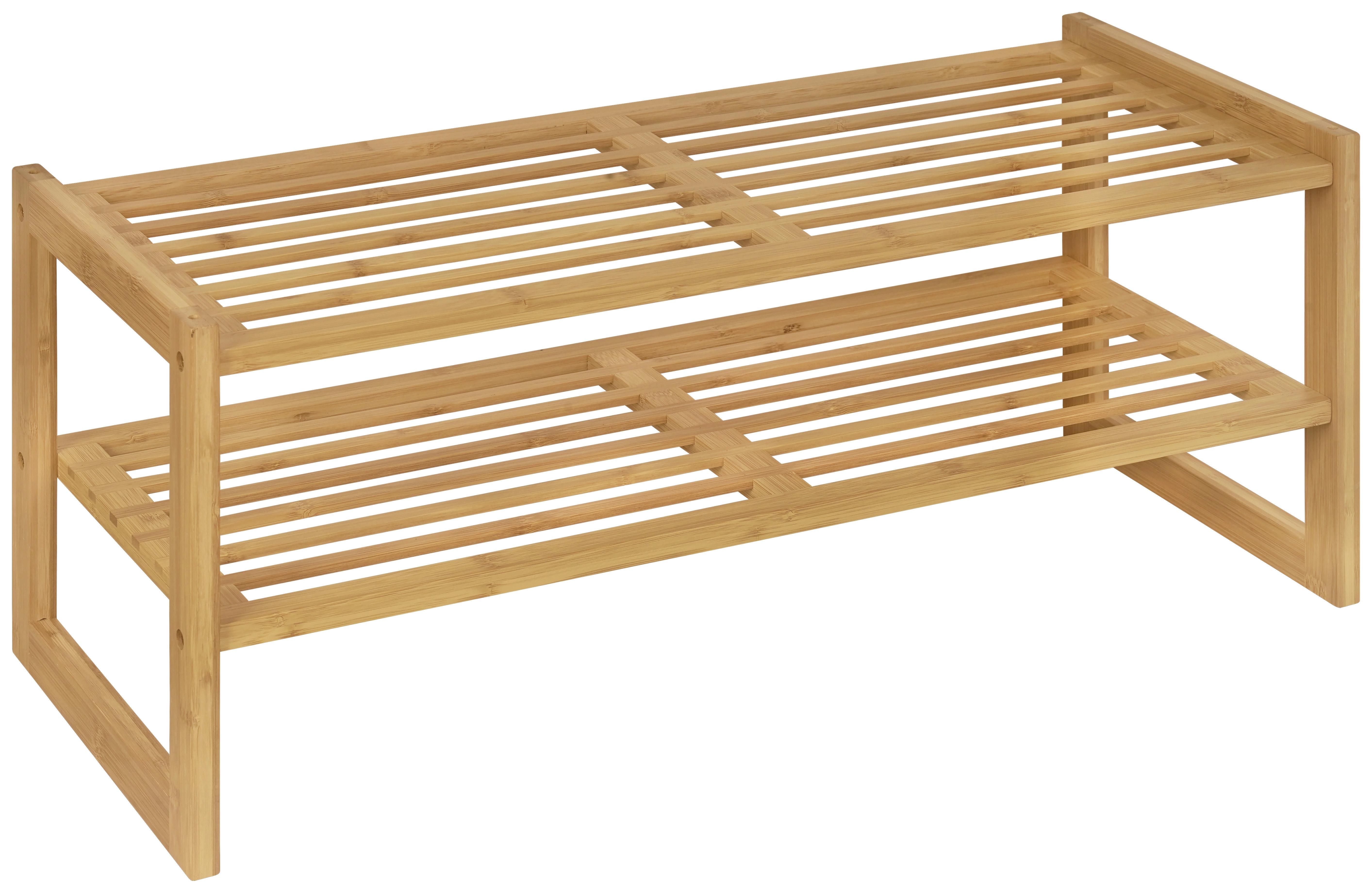 Schuhregal Kai 2 - Naturfarben, MODERN, Naturmaterialien (70/29,5/28cm)