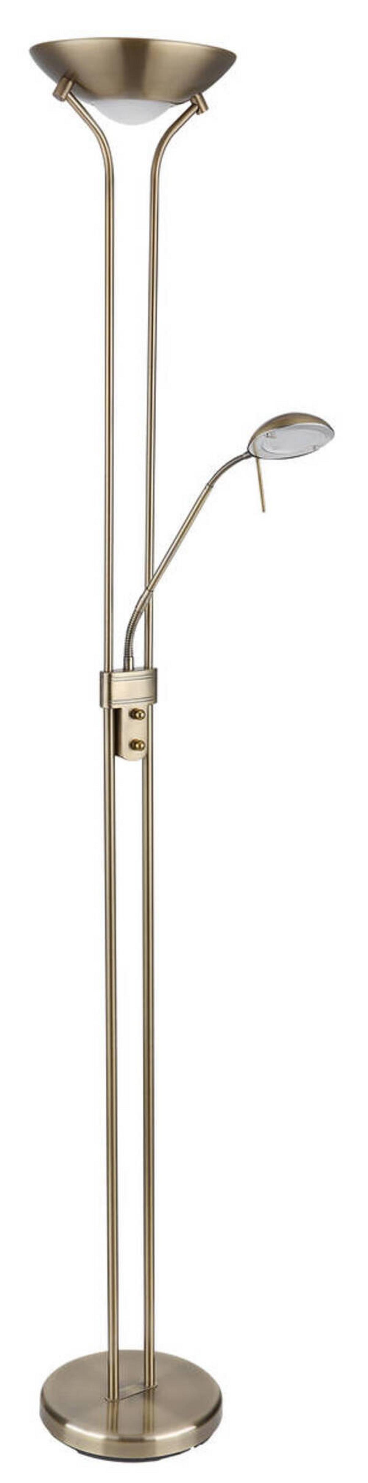 LED-Deckenfluter 59040a - Messingfarben, Basics, Glas/Metall (25,5/180cm) - Globo