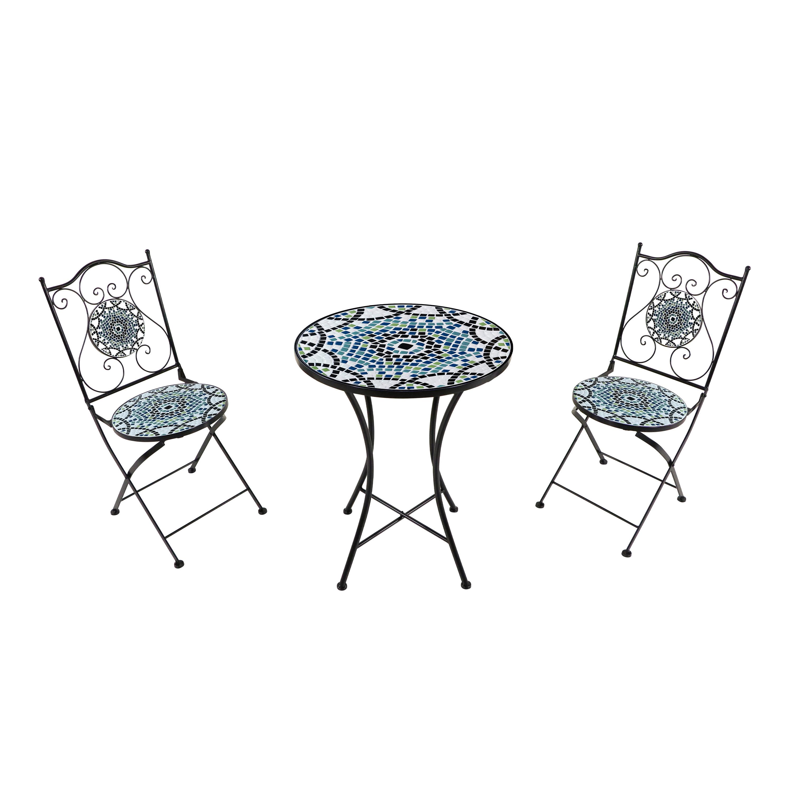GARTENSET AMELIE MULTI - Blau/Schwarz, Basics, Keramik/Metall (60/75cm) - Ambia Garden