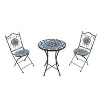 GARTENSET AMELIE MULTI - Blau/Schwarz, Basics, Keramik/Metall (60/75cm) - Ambia Garden