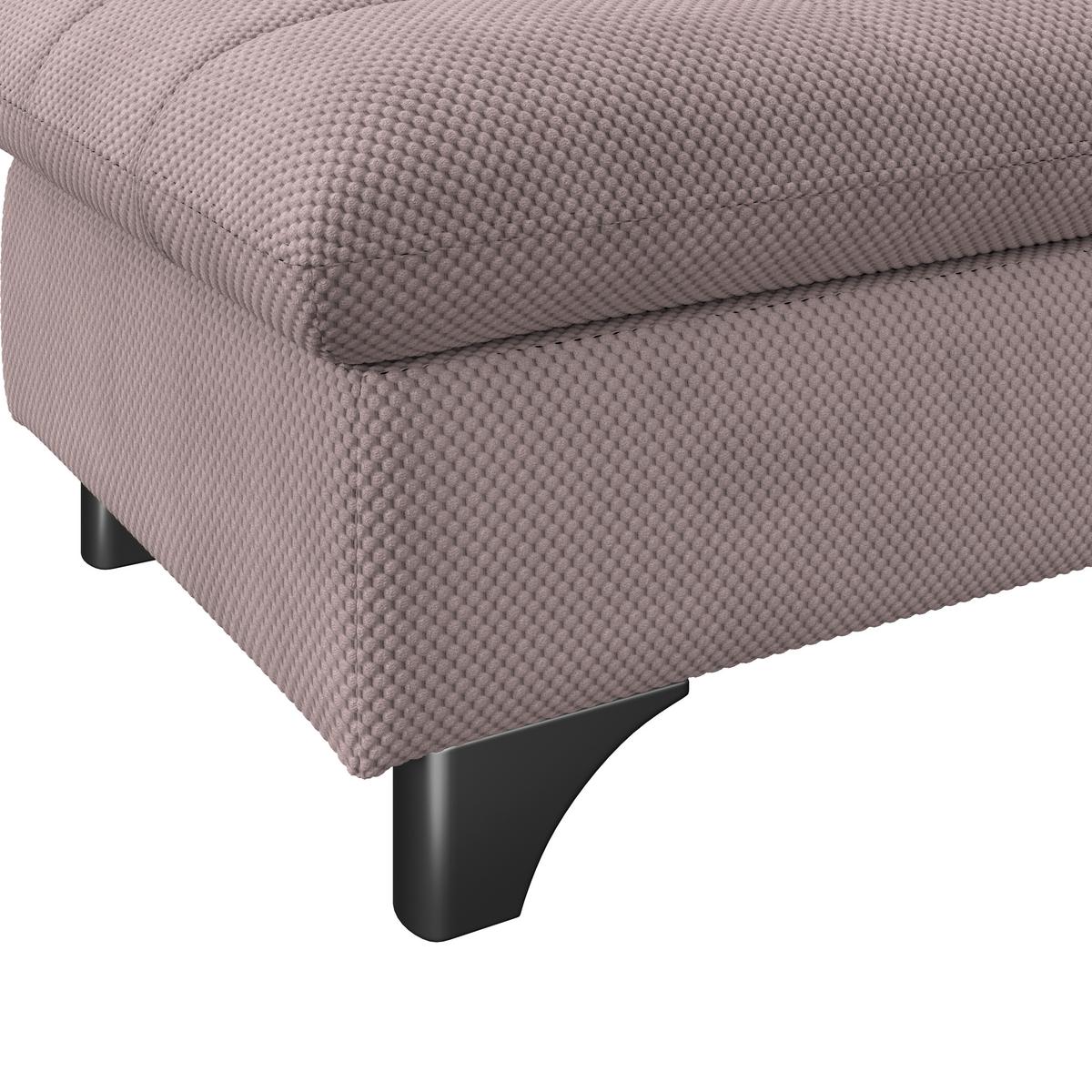 Hocker Gemini Rosa, B: 108cm - Chromfarben/Rosa, KONVENTIONELL, Textil (108/46/108cm)