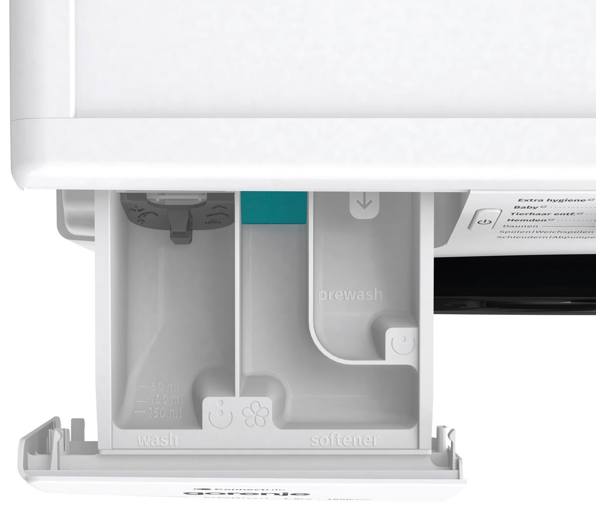 Waschmaschine Wpnei86ats - Schwarz/Weiß, Basics, Glas/Kunststoff (60/85/54,5cm) - Gorenje