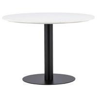 Esstisch Razzia - Schwarz/Weiß, Design, Stein/Metall (106/106/75cm) - Livetastic