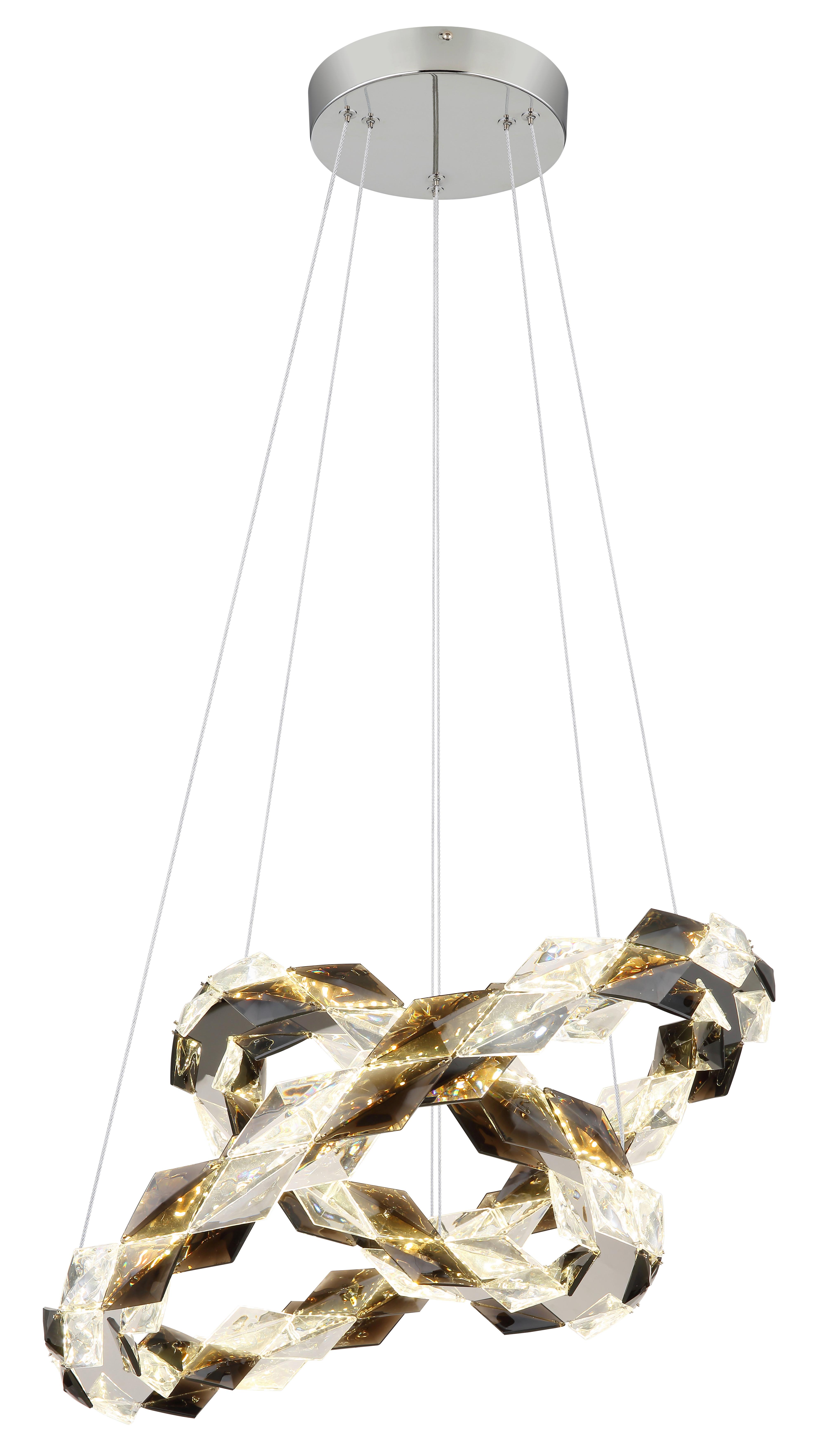 Led-hängeleuchte 67318h2 - Klar, Design, Kunststoff/Metall (55/130cm) - Globo