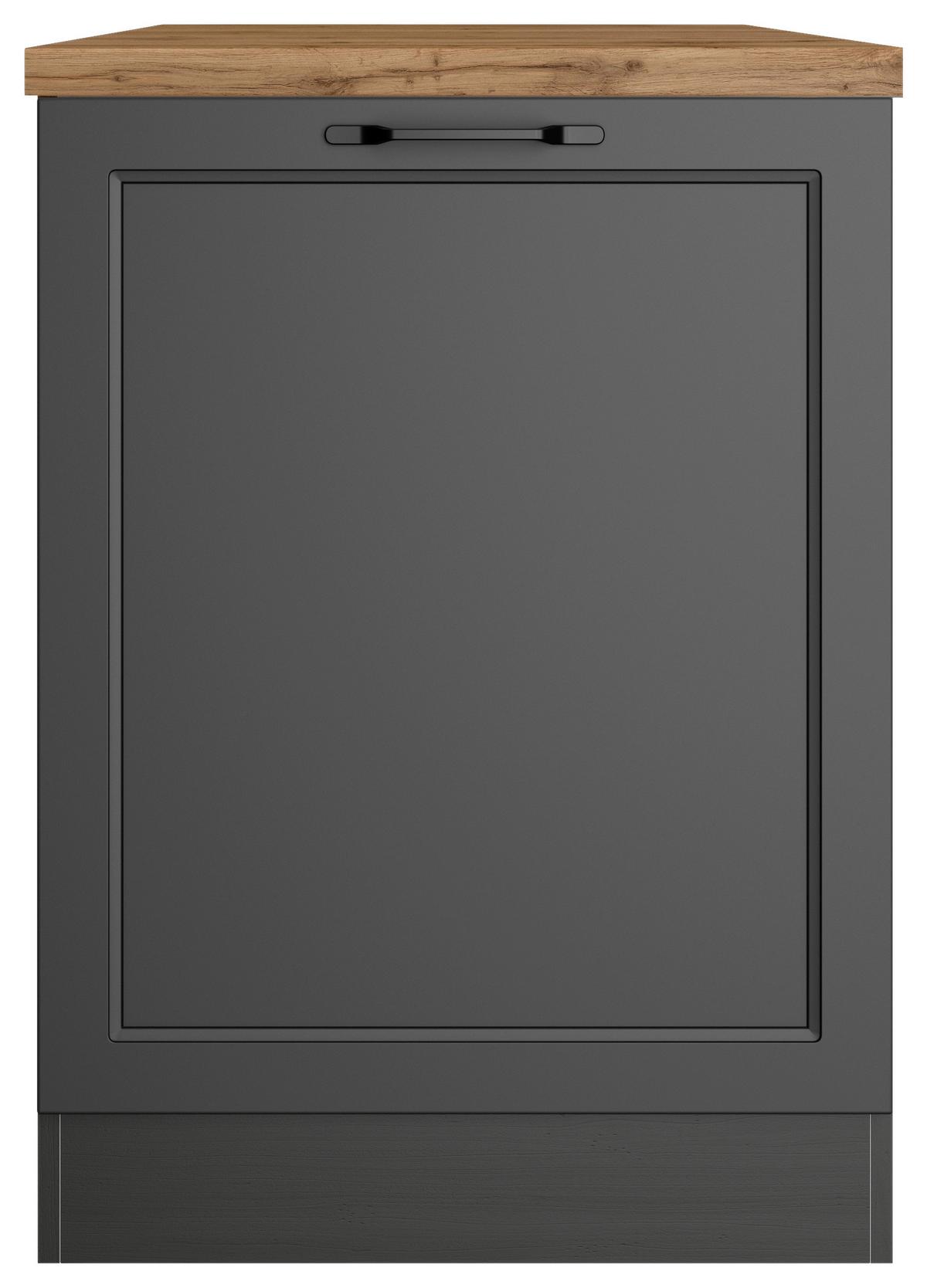 Küchenunterschrank Meran B: 60 cm Grau/Eiche Dekor - Eiche Wotan/Grau, LIFESTYLE, Holzwerkstoff (60/86/60cm) - Held