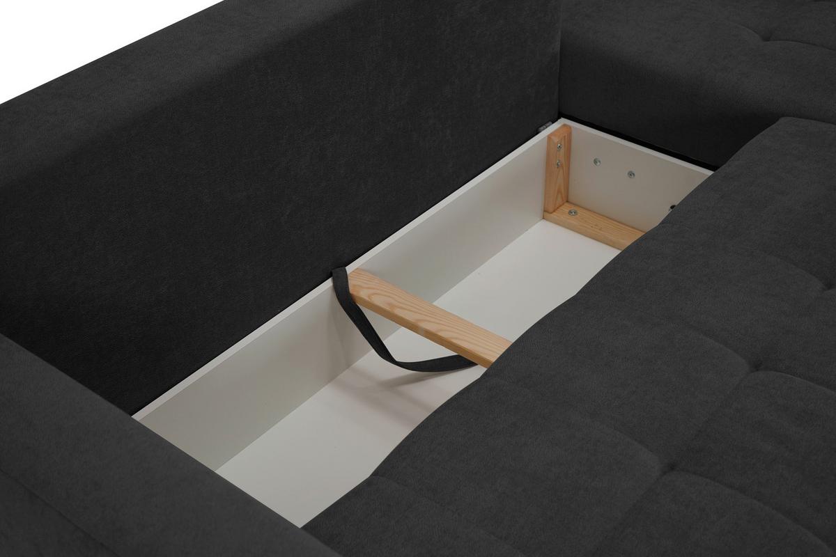 Ecksofa Asti Anthrazit S: 232x141 cm - Anthrazit, Design, Textil (232/141cm) - MID.YOU