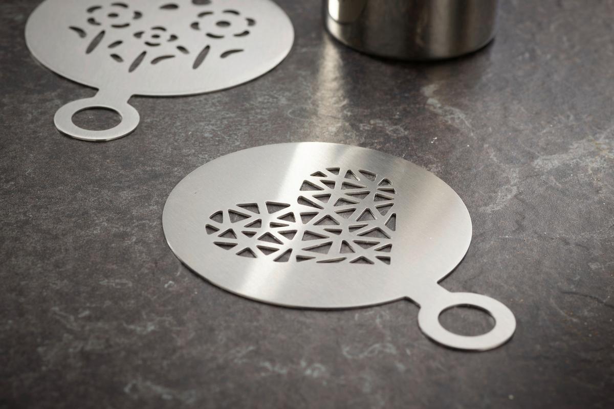 Kaffeeset Echtwerk Kaffeezubehör-Set - Silberfarben, Design, Metall (10,5cm) - Echtwerk