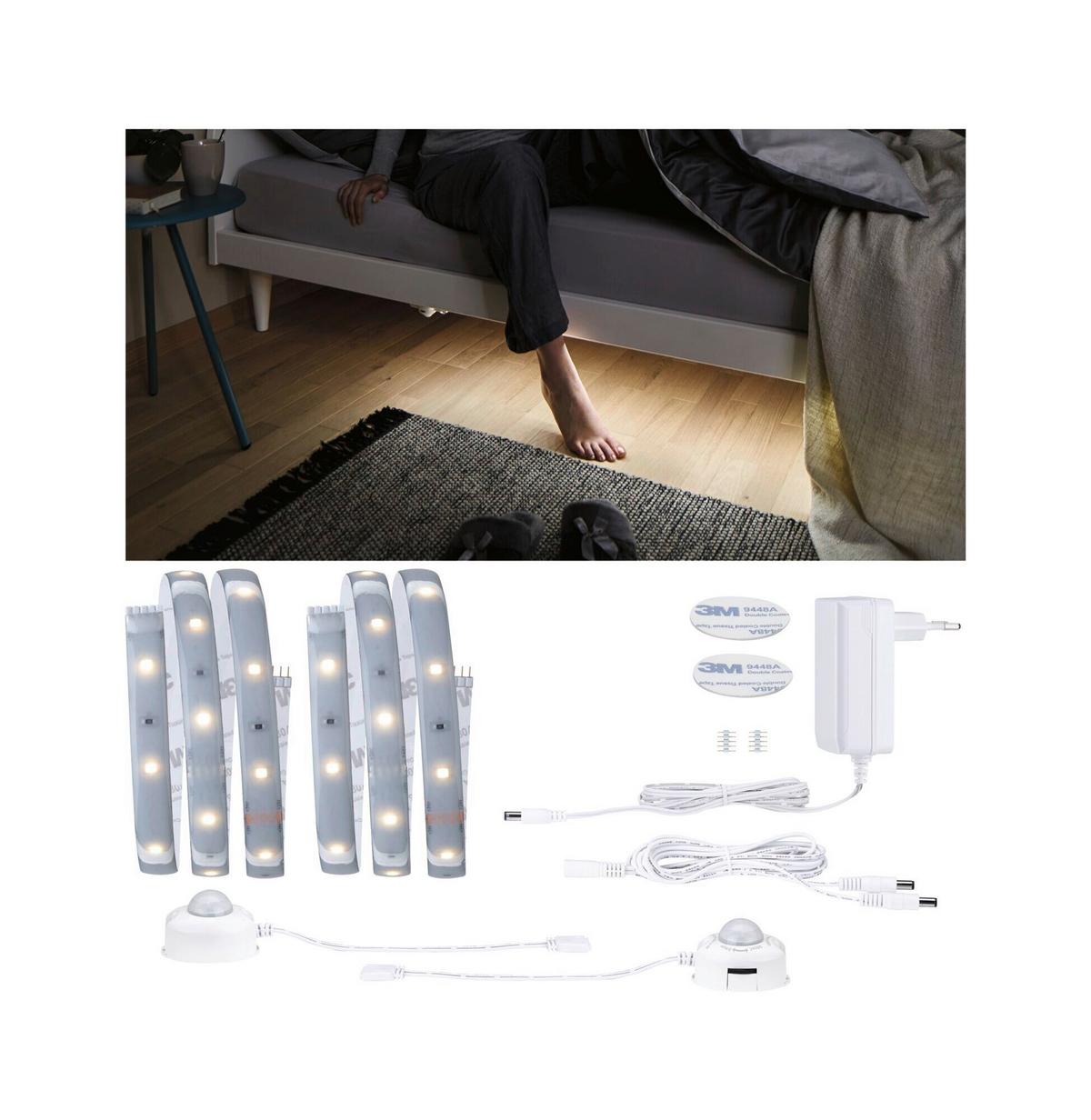 LED-Streifen Kaltweiß L: 1 M 2 Stück - Silberfarben, Basics, Kunststoff (2x100,0cm) - Paulmann