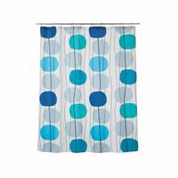 Duschvorhang in Blau Textil/Mischgewebe - Blau, Basics, Textil (180/200cm) - Spirella