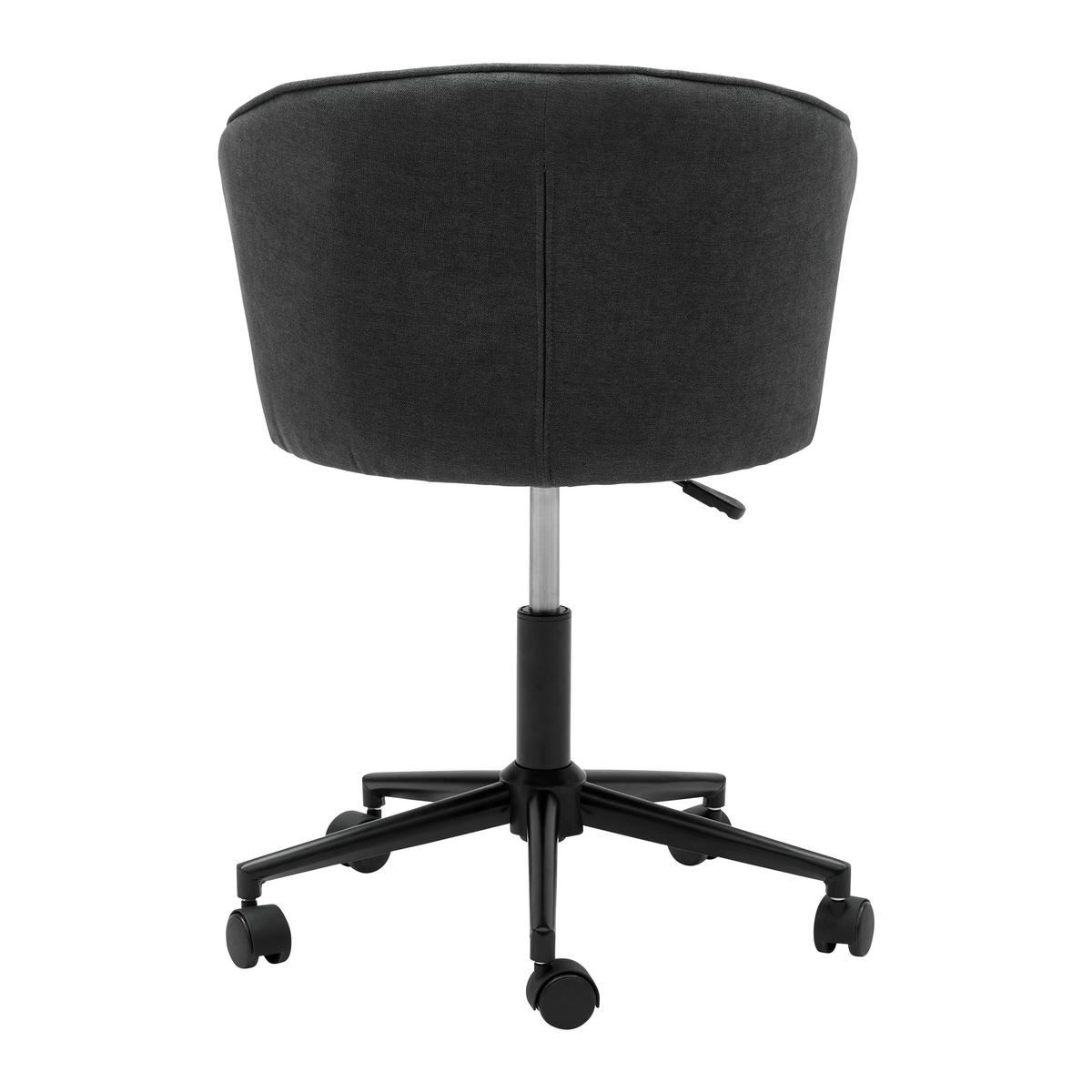 Otočná stolička JILA tmavá sivá - čierna/tmavosivá, Modern, kov/drevo (59/73-85/59cm) - Bessagi Home