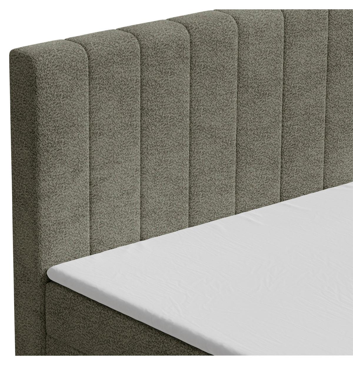 Boxbett Paris Lf: 180x200 Grün - Schwarz/Grün, MODERN, Holz/Kunststoff (180/200cm) - MID.YOU