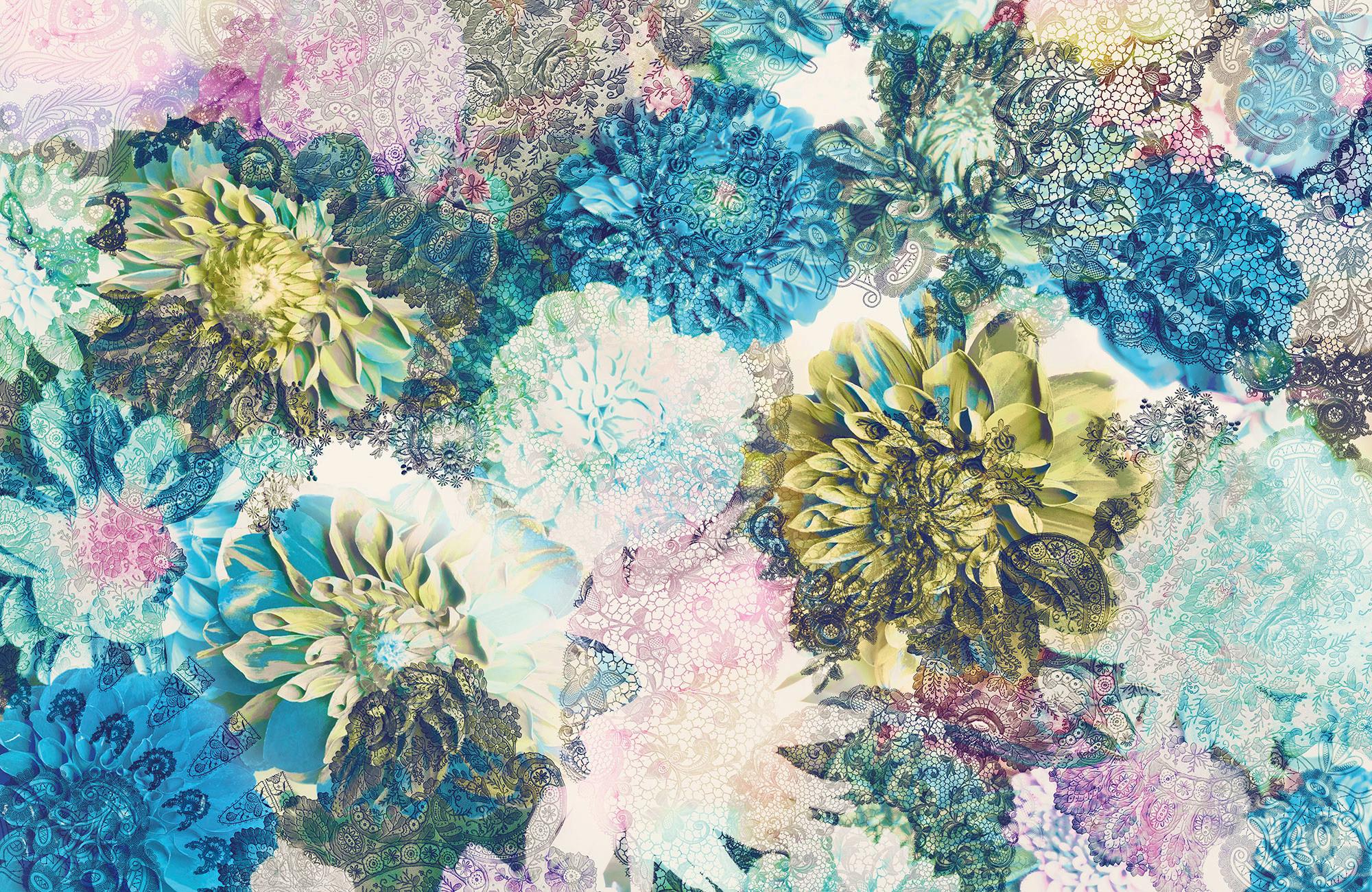 Vliestapete Frisky Flowers - Multicolor, Basics (400/260cm) - Komar