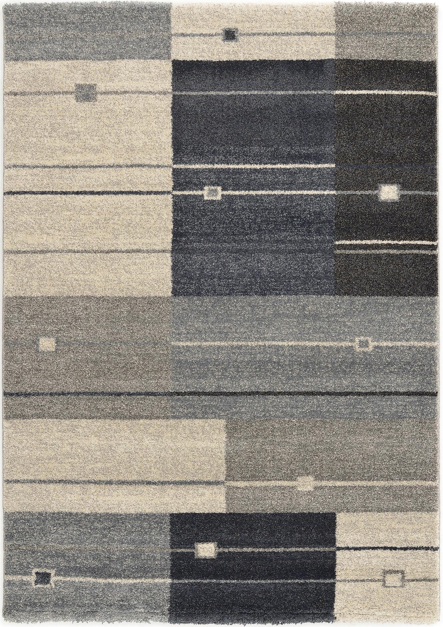 Teppich Läufer Blau/Grau Palazzo Alto 80x200 cm - Blau/Grau, Design, Textil (80/200cm) - Novel