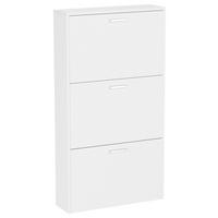Schuhschrank Sulos Weiß B: 50 cm - Weiß, Design, Holzwerkstoff (50/108/17cm) - MID.YOU