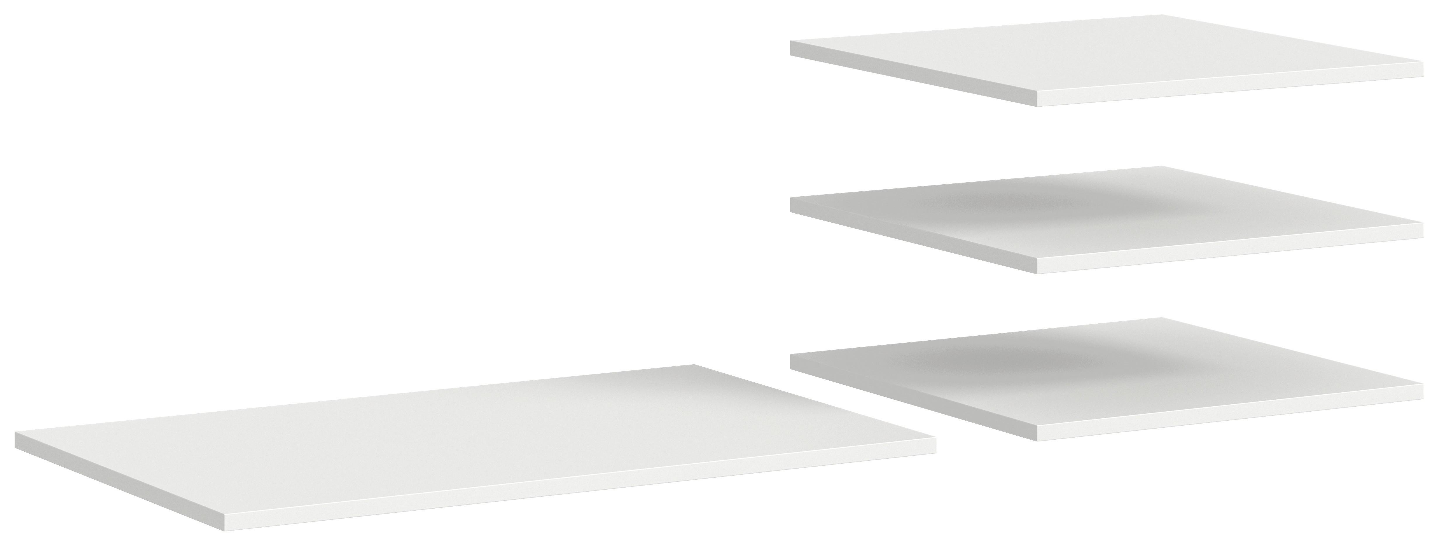 Einlegebodenset Oakland, Weiß B: 78 cm - Weiß, MODERN, Holzwerkstoff (78/1,6/48cm) - MID.YOU