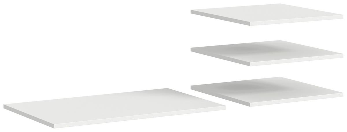 Einlegebodenset Oakland, Weiß B: 78 cm - Weiß, MODERN, Holzwerkstoff (78/1,6/48cm) - MID.YOU